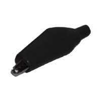 Krokodilklemme isoliert / schwarz