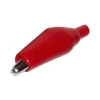 Krokodilklemme isoliert / rot