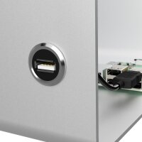 USB 2.0 Typ-A Metall-Einbaubuchse mit Verlängerungskabel