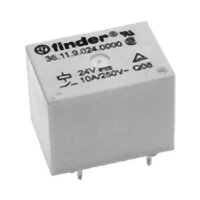 Finder-Printrelais Serie 36.11, 1x UM, 250V/10A, 24VDC