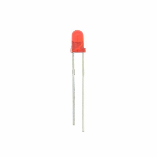 Low-Power LED 3mm / rot / diffus / 2,5mcd / 60°