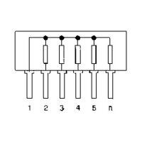 Widerstandsnetzwerk / 9 (Wid.) 10 (Pins) / Sternschaltung