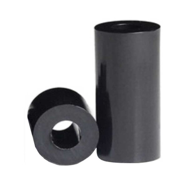 Distanzrolle aus schwarzem Kunststoff