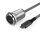 USB-C Einbaubuchse mit Kabel in runder Metall-Ausführung