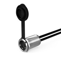 USB Typ-C Power Delivery Doppel-Einbaubuchse mit Verlängerungskabel