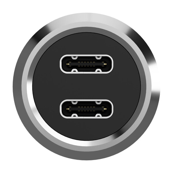 Edelstahl mit Kunststoff-Front